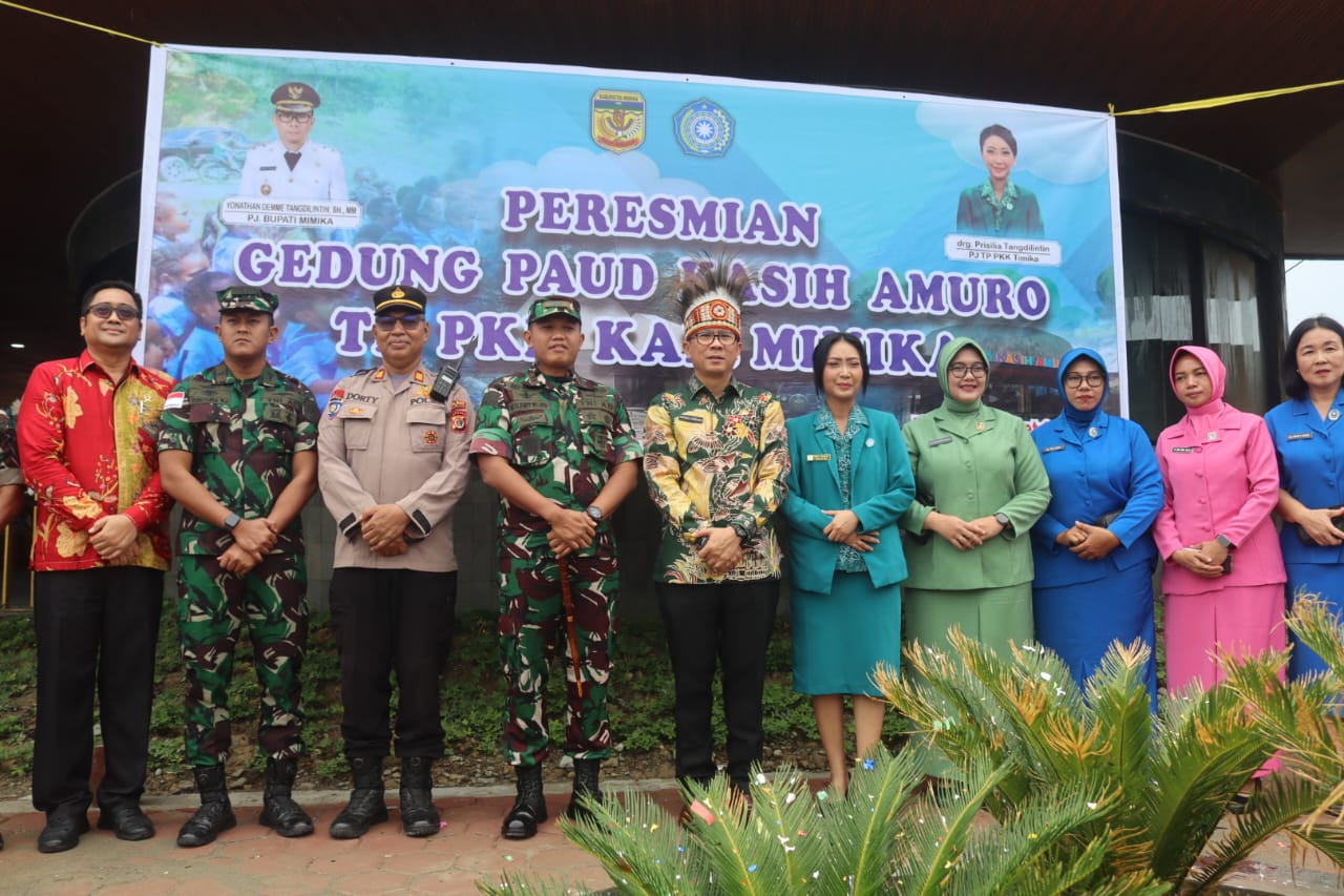 PJ Bupati Mimika Resmikan Gedung PAUD Kasih Amuro Binaan TP-PKK Kabupaten Mimika