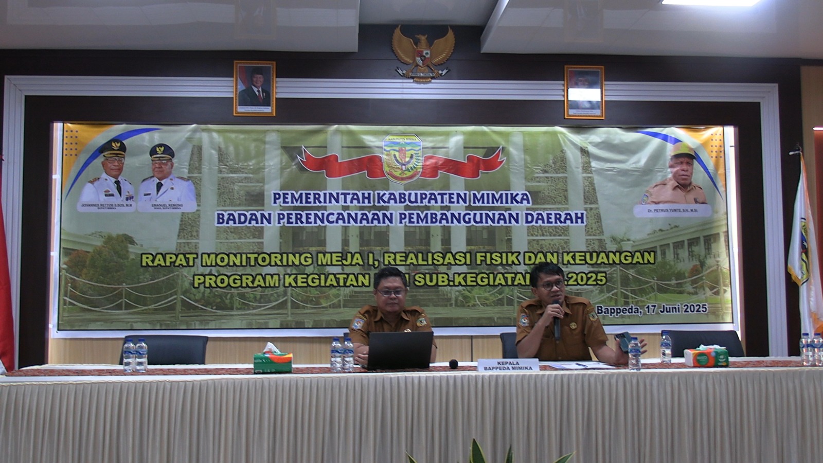 Bappeda Mimika Gelar Monitoring Meja I Tahun 2025
