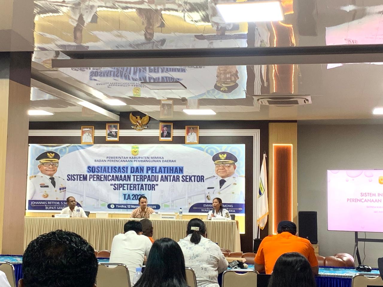Bappeda Mimika Gelar Sosialisasi SIPETERTATOR, Dorong Perencanaan Multisektoral Berbasis Data