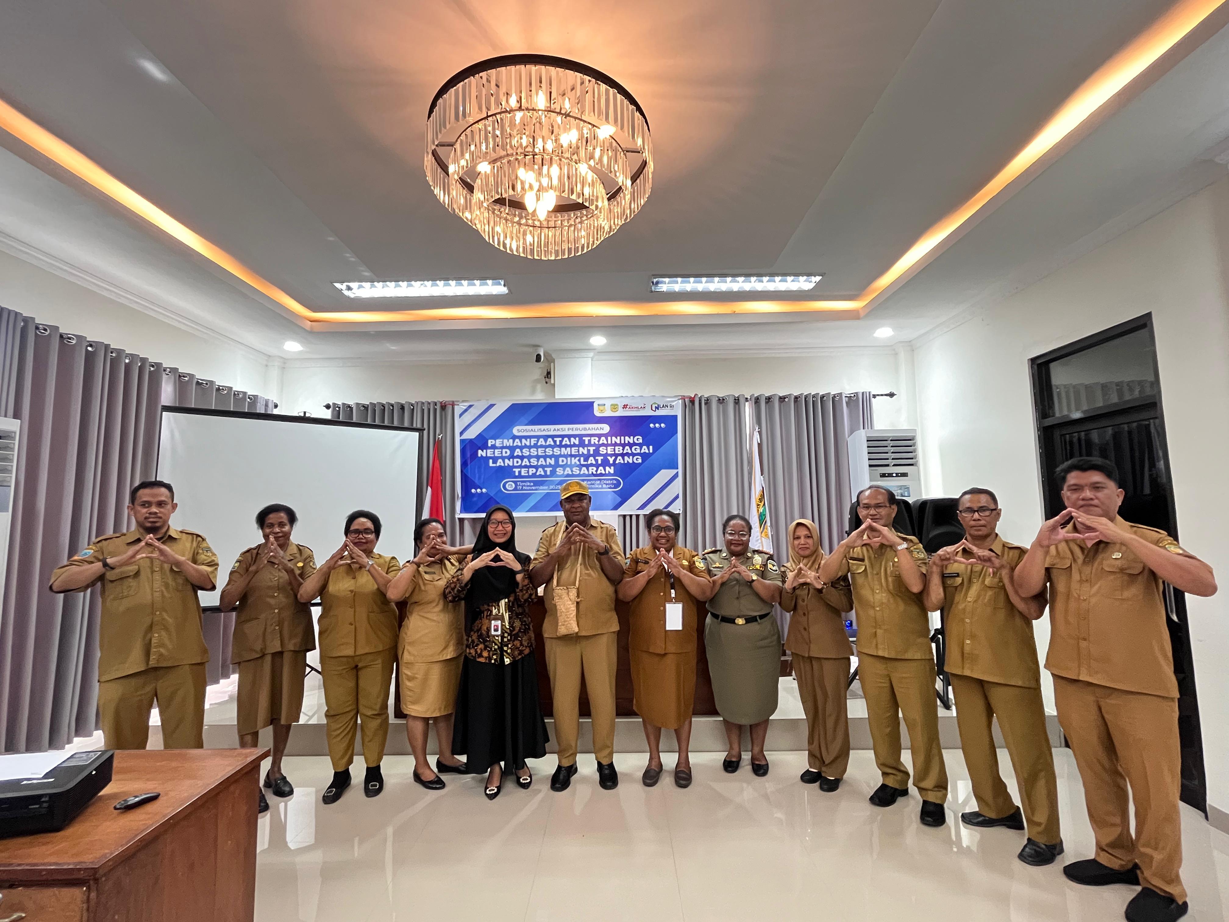 BKPSDM Mimika Gelar Implementasi Aksi Perubahan Pelatihan Kepemimpinan Administrator