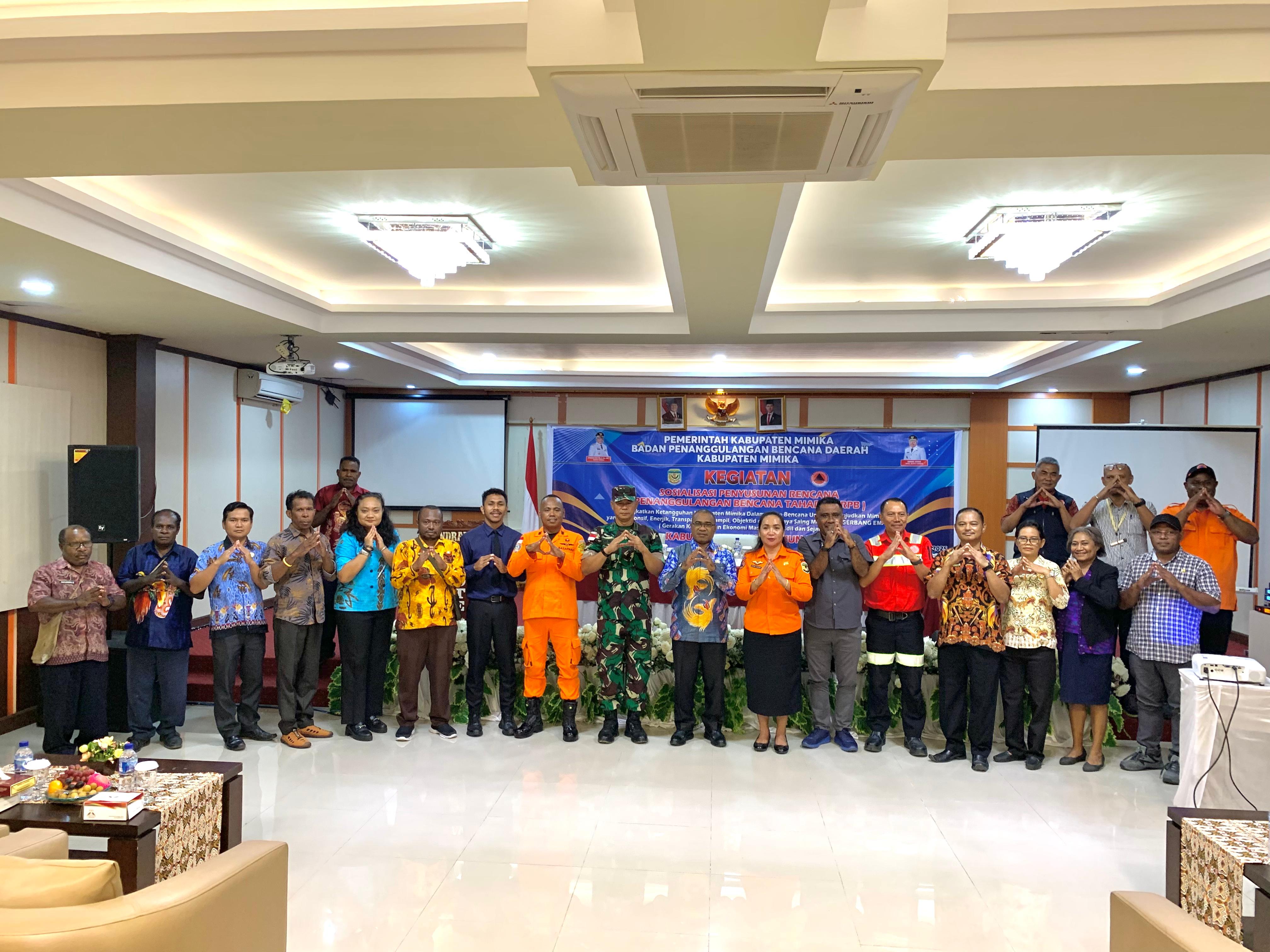 BPBD Mimika Gelar Penyusunan Rencana Penanggulangan Bencana (RPB) Tahap III