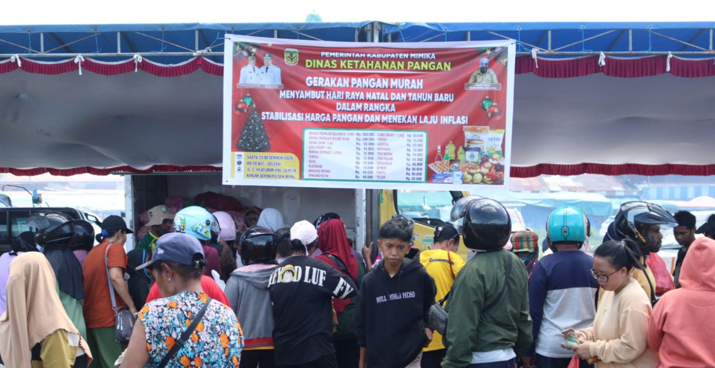 Sambut Nataru, DKP Mimika Gelar Gerakan Pangan Murah