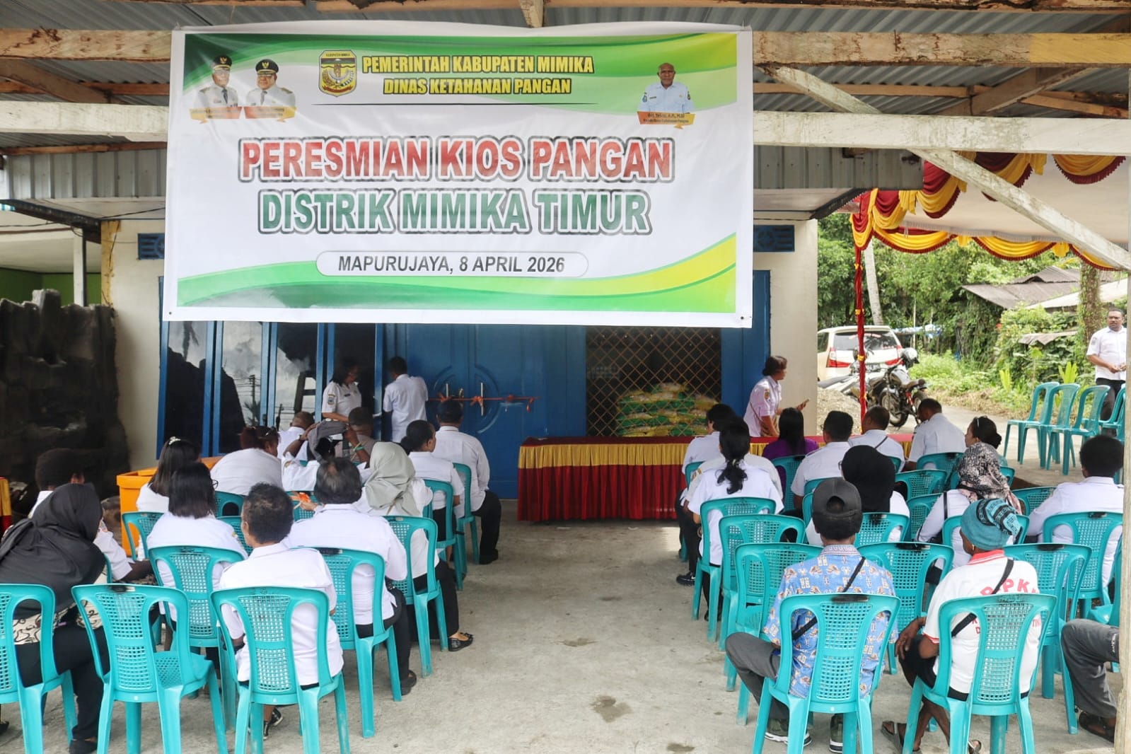 Dinas Ketahanan Pangan Mimika Luncurkan Kios Pangan di Kampung Mapurujaya
