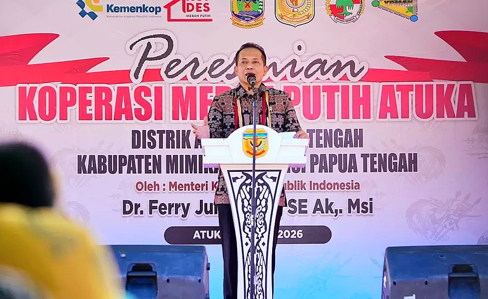 Menkop RI Resmikan Koperasi Desa Merah Putih Kampung Atuka