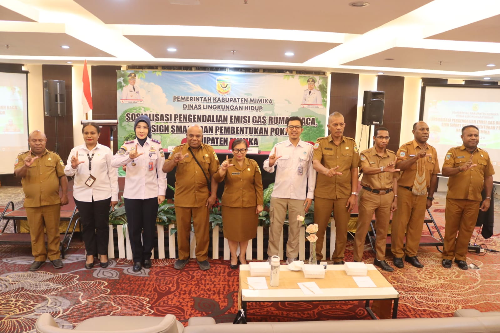 DLH Mimika Gelar Sosialisasi Pengendalian Emisi Gas Rumah Kaca, SAINSMART, dan Pembentukan Pokja