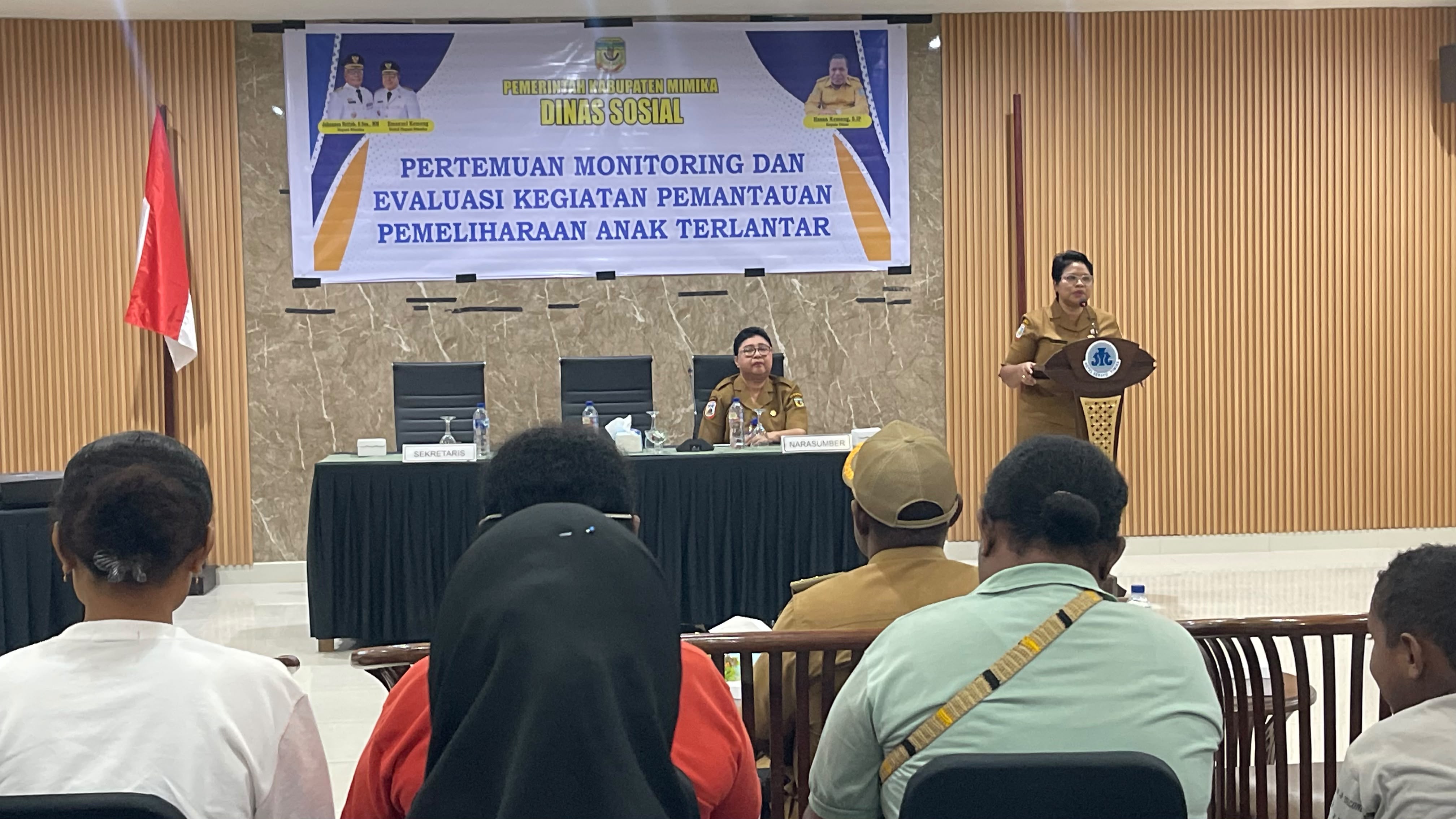 Dinsos Mimika Gelar Monev Pemantauan Pemeliharaan Anak Terlantar