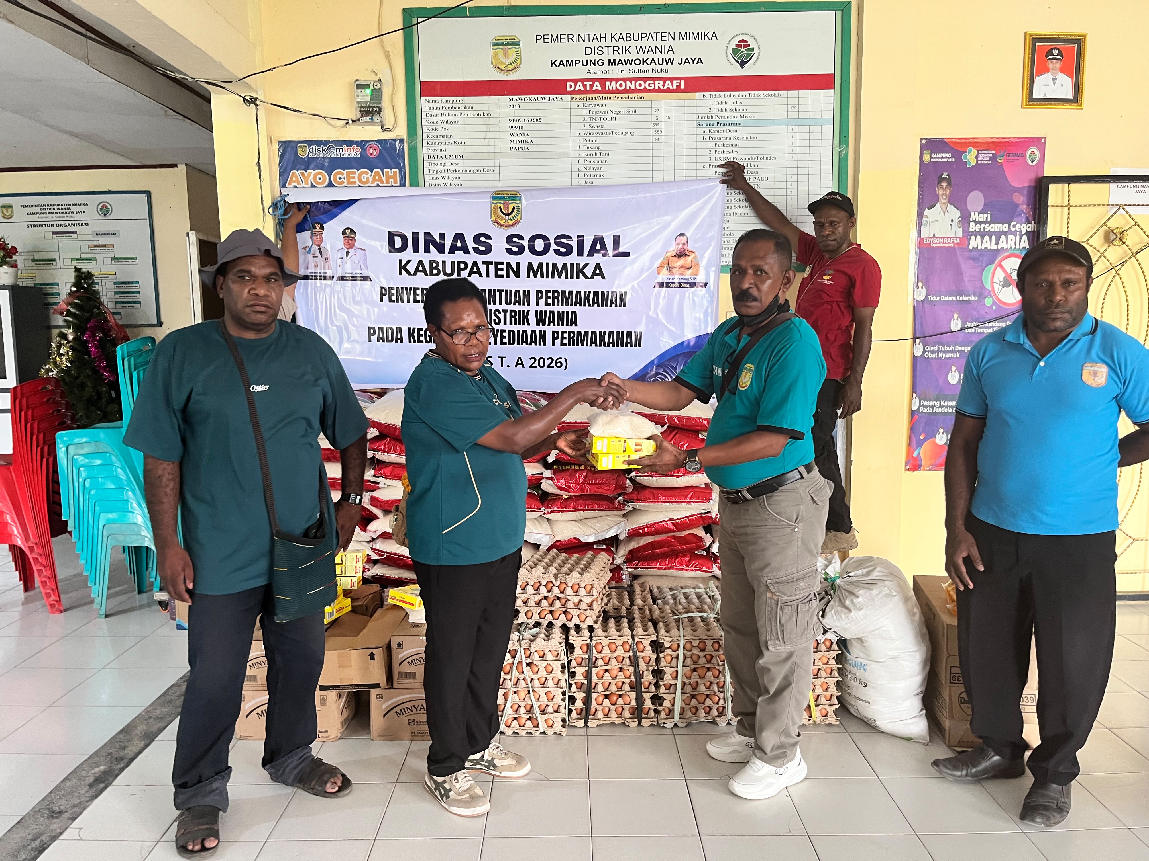Dinas Sosial Mimika Salurkan 480 Paket Bantuan Permakanan Otsus 2026 untuk Tujuh Kelurahan dan Kampung di Distrik Wania