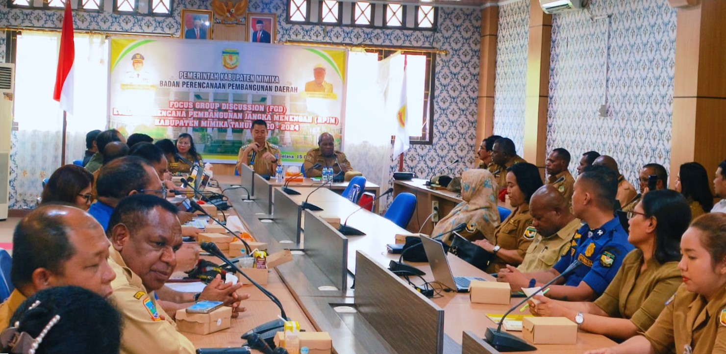 Evaluasi RPJMD Mimika 2020-2024, Bappeda Gelar FGD