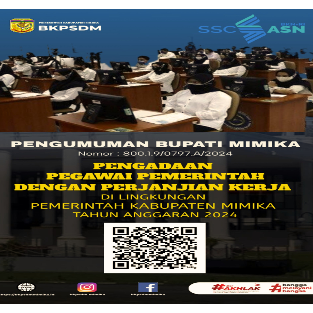 PENGUMUMAN PENGADAAN PPPK LINGKUP PEMKAB MIMIKA TA. 2024